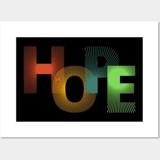 Vibrant Typography HOPE T-Shirt - Embrace Positivity in Style 2 Posters and Art
